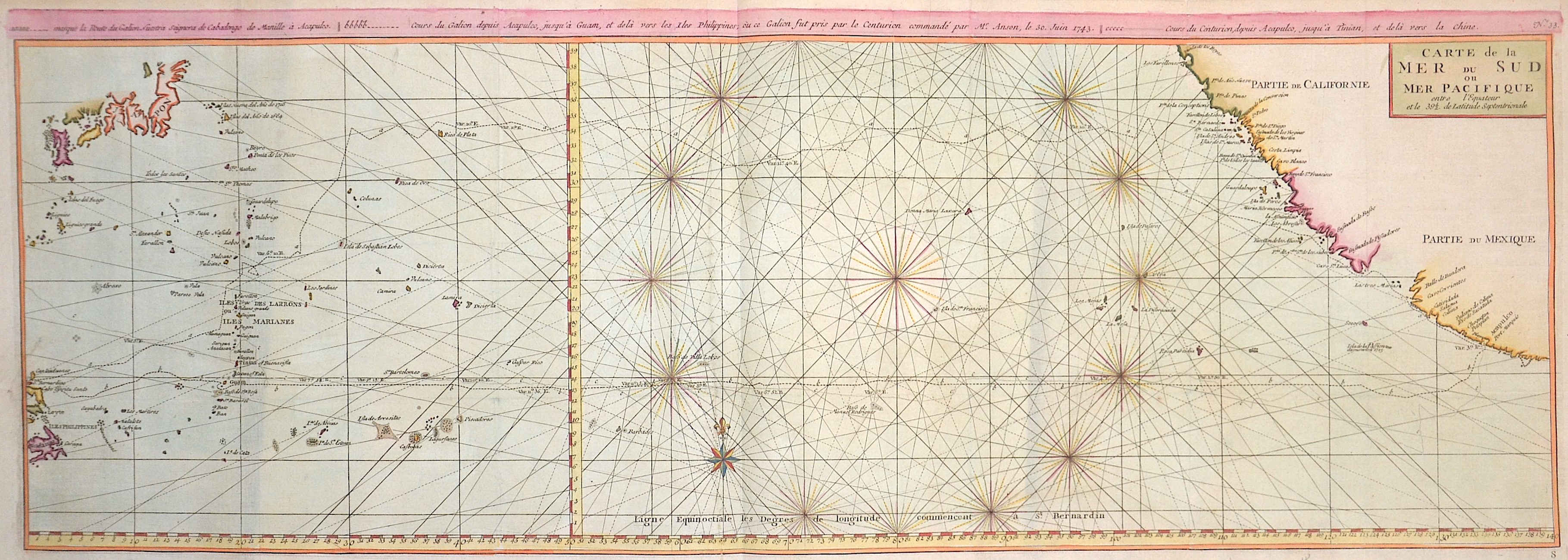 Anson Georg Carte de la Mer du Sud…