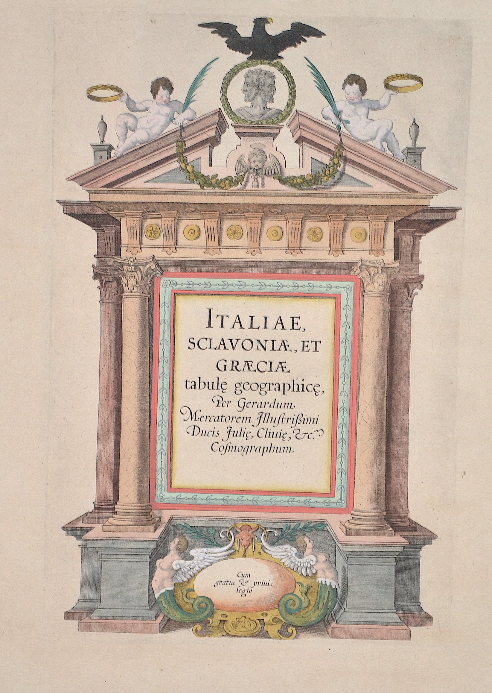 Mercator Gerhard Italiae, Sclavoniae, et Graeciae tabule geographice, Per Gerardum Mercatorem Illustrißimi Ducis Julie, Clivie, etc. Cosmographum