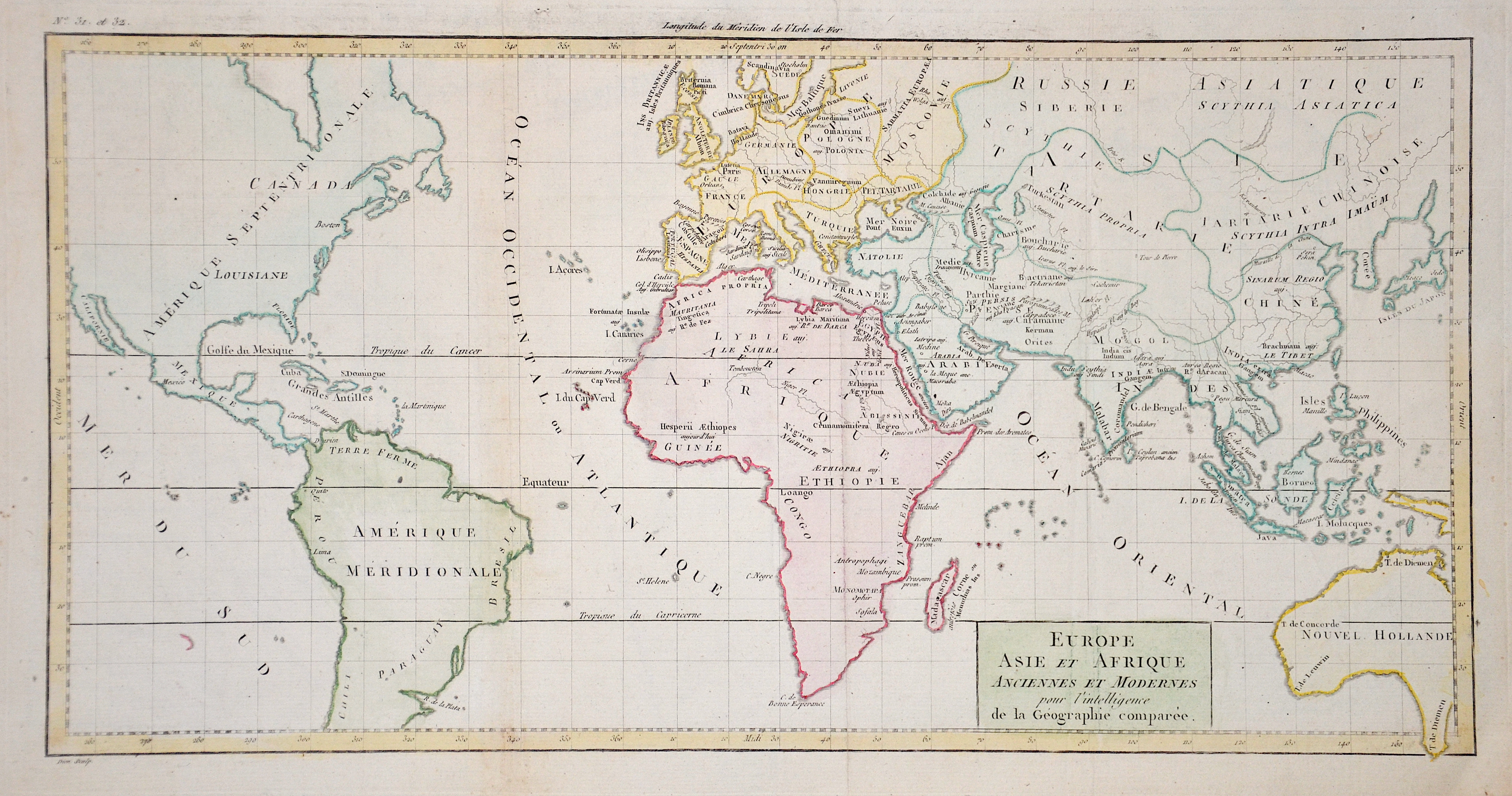Anonymus  Europa, Asia ed Affrica antiche e moderne per l´ inteligenza della Geografia Comparata