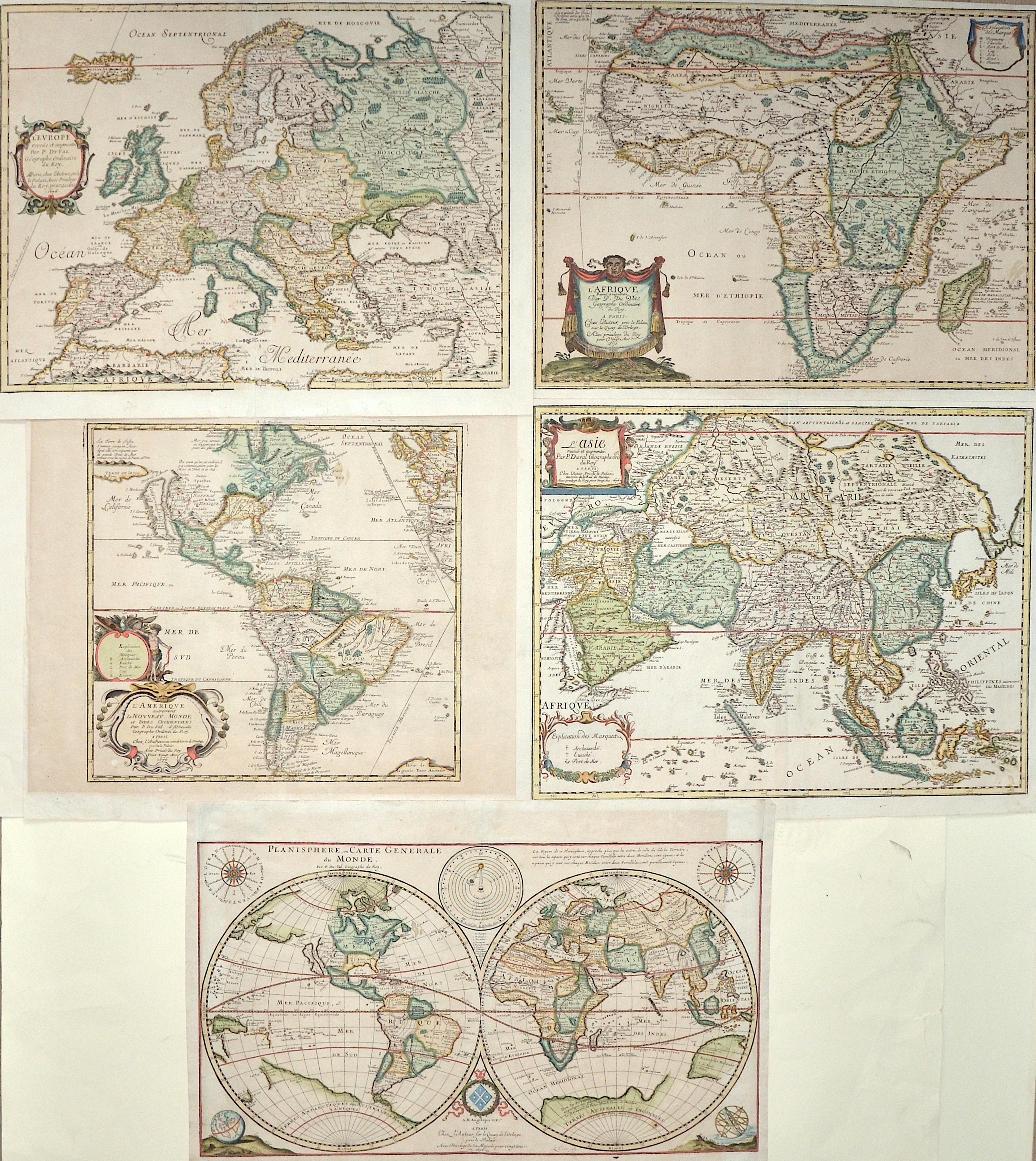 Val, du Pierre Planisphere, ou Carte Generale du Monde.