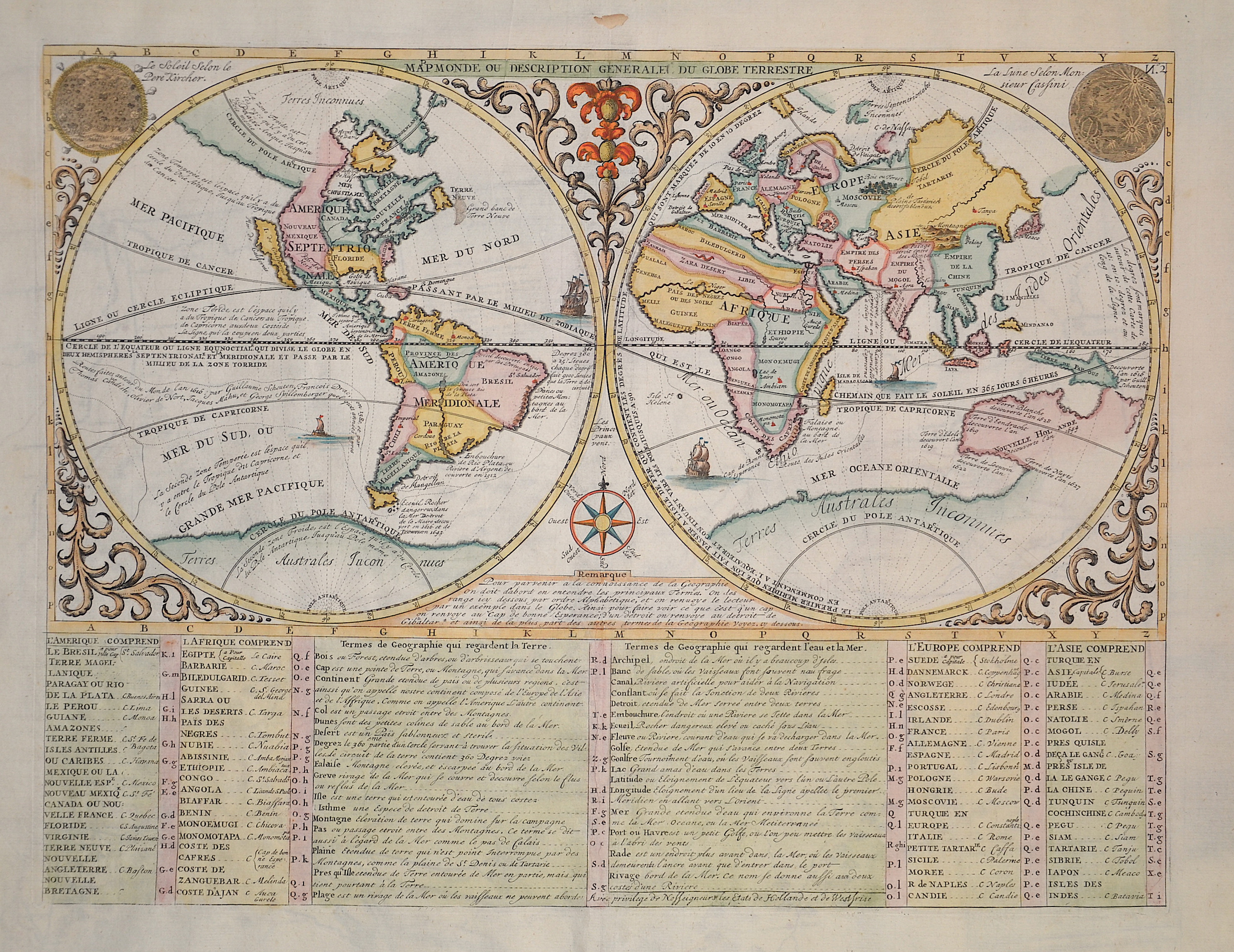 Chatelain Henri Abraham Mapp Monde ou description Generale du Globe Terrestre